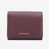 Mac Douglas - Porte-monnaie cuir rabat Cappuccino Alba bordeaux